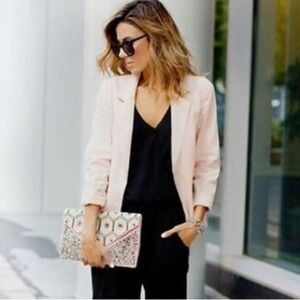 ARITZIA Talula Kent Open Lightweight Blazer Ballet Pink Blush 8